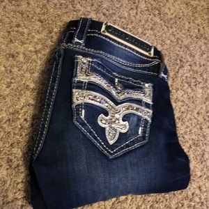 women’s rock revival boot cut jeans